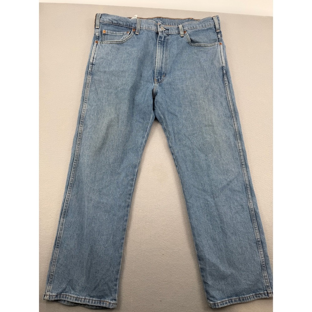 Levis Western Fit Denim Jeans Mens 40x30 Light Wash Blue Straight Leg